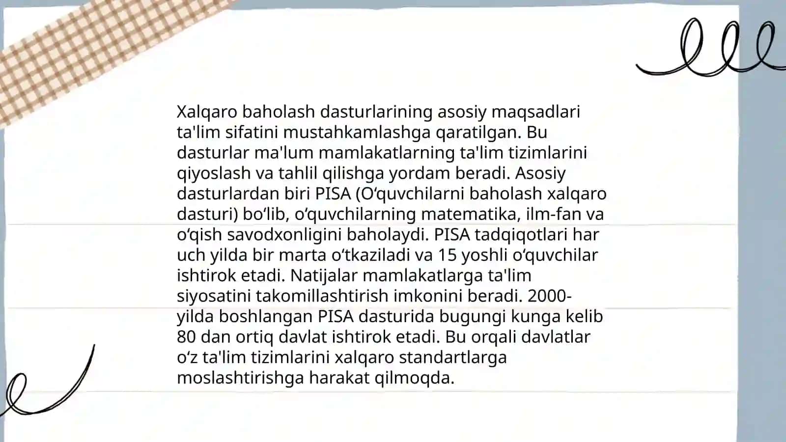 Xalqaro baholash dasturlar 4