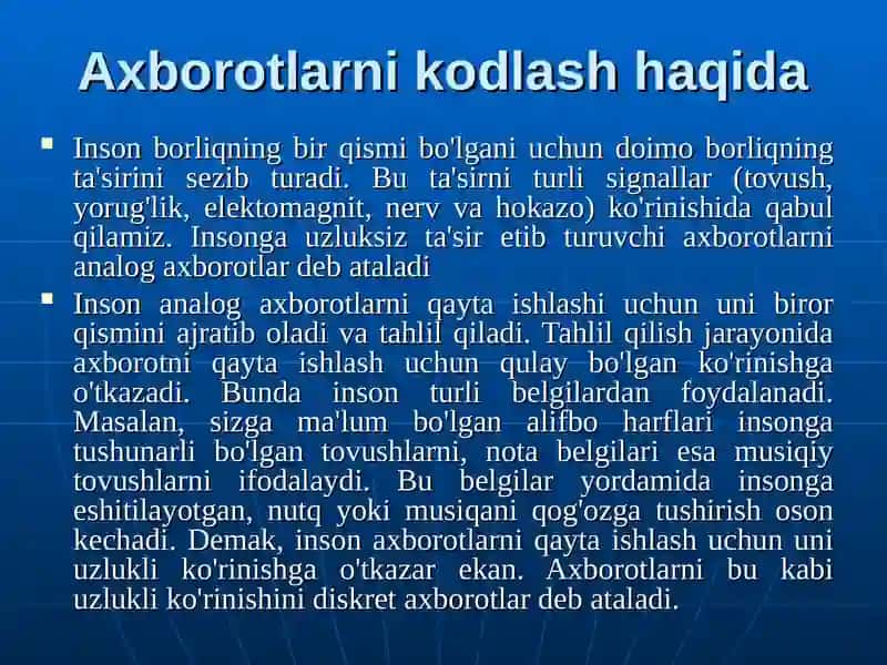 Kompyuterda axborotni ifodalash 4