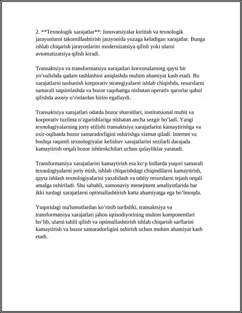 TRANSAKSIYA VA TRANSFORMATSIYA HARAJATLARI 4