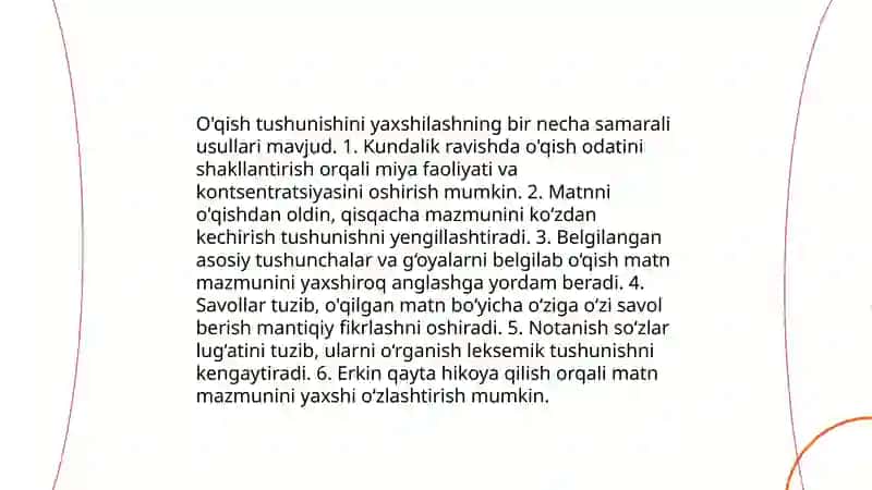 O'qish strategiyalarini rivojlantirish 4
