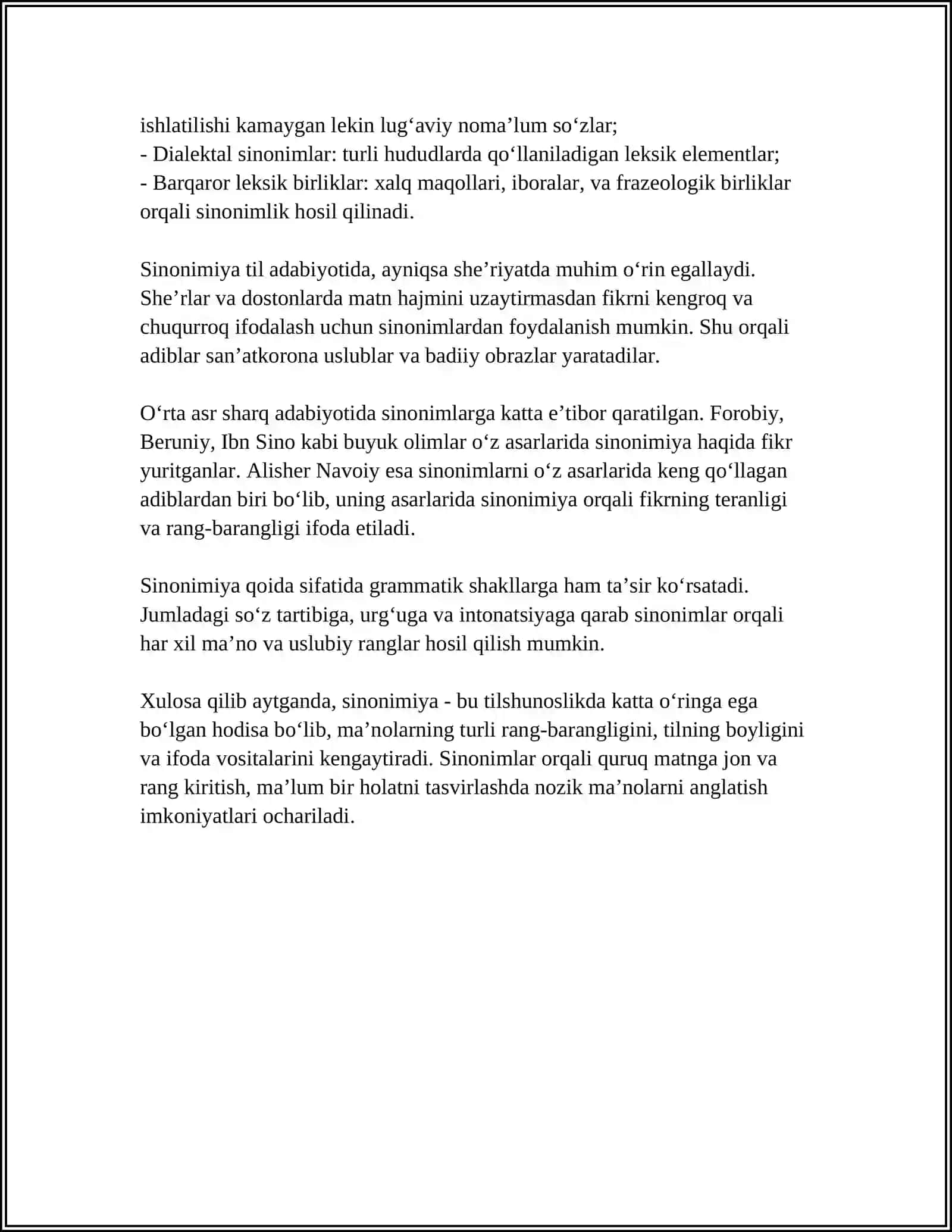 LEKSIK MA'NONING PARADIGMATIK MUNOSABATLARI 4