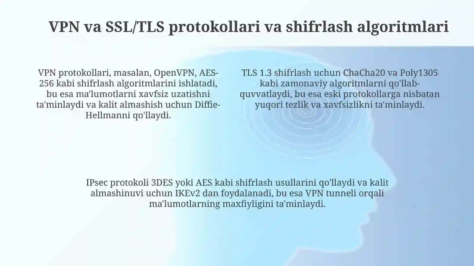 Tarmoq orqali uzatiladigan maʼlumotlarni shifrlash texnologiyalari ( VPN,SSL/TLS) 4