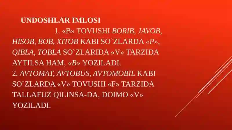 O‘zbek tilining imlo qoidalari 4