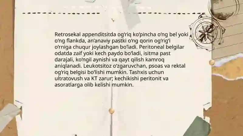 Oʻtkir appenditsit atipik kechishi 4