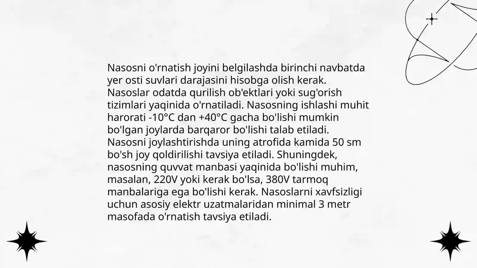 Nasos qurilmasini órnatish 4