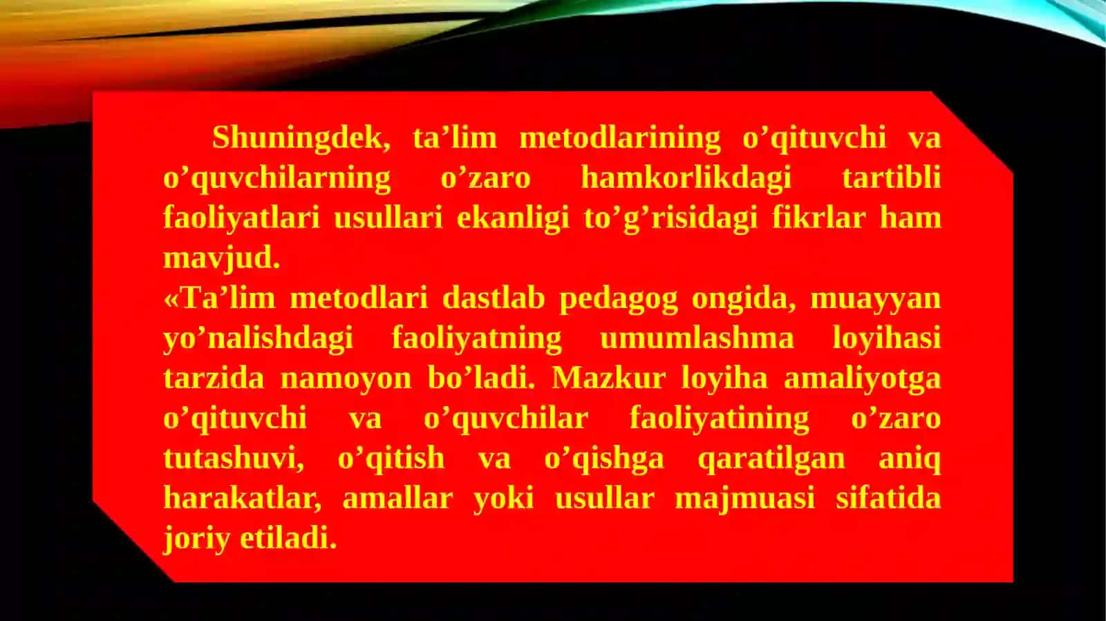 Ta’lim Metodlari va Vositalari 4
