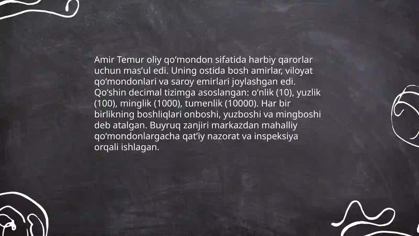 Amir Temur Qoʻshin tuzlishi 4