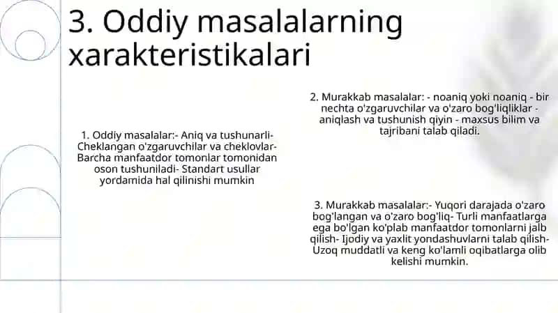 Oddiy va Murakkab Masalalar 4