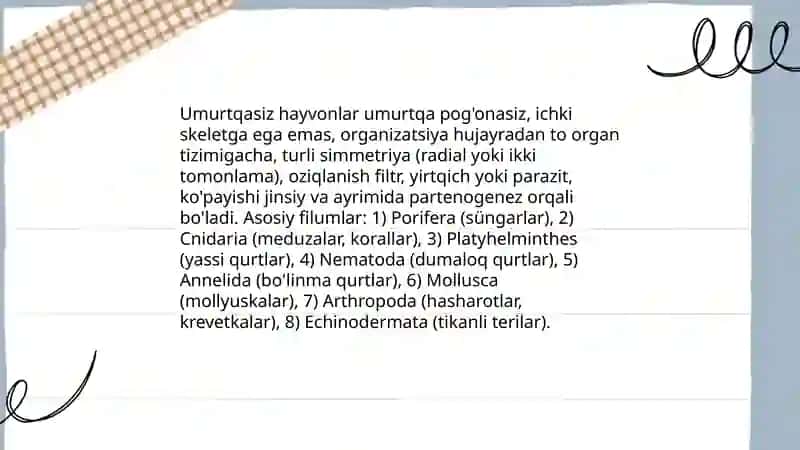 Hayvonlar sistematikasi 4