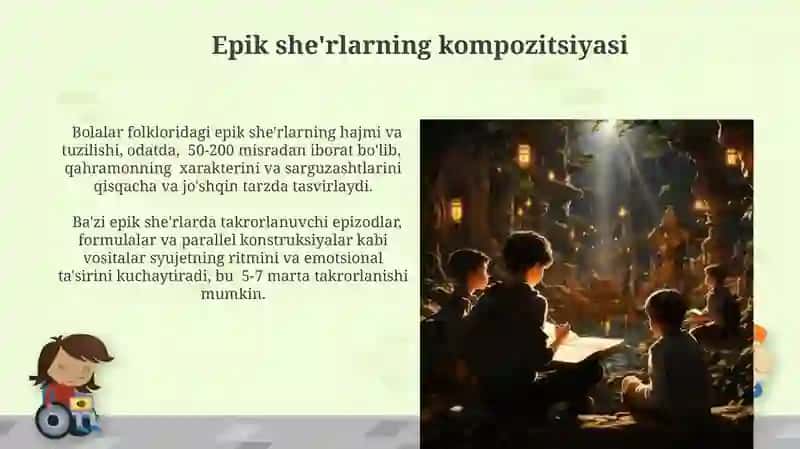 Bolalar folklorida dostonlar, ularning uslubiy xususiyatlari 4