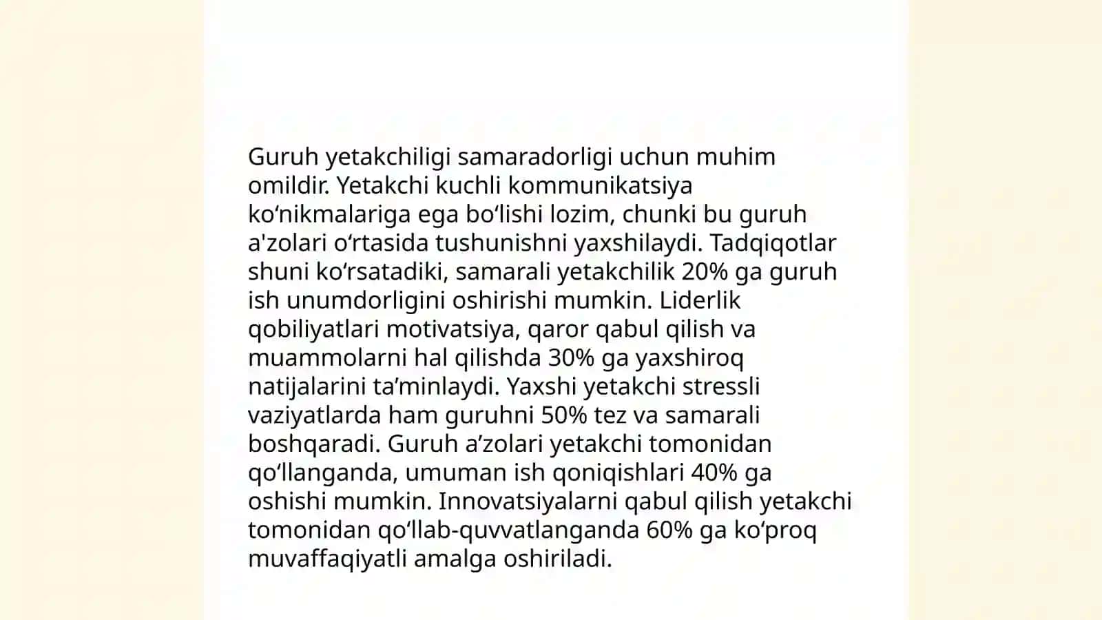 Uyushgan guruhning xususiyatlari 4