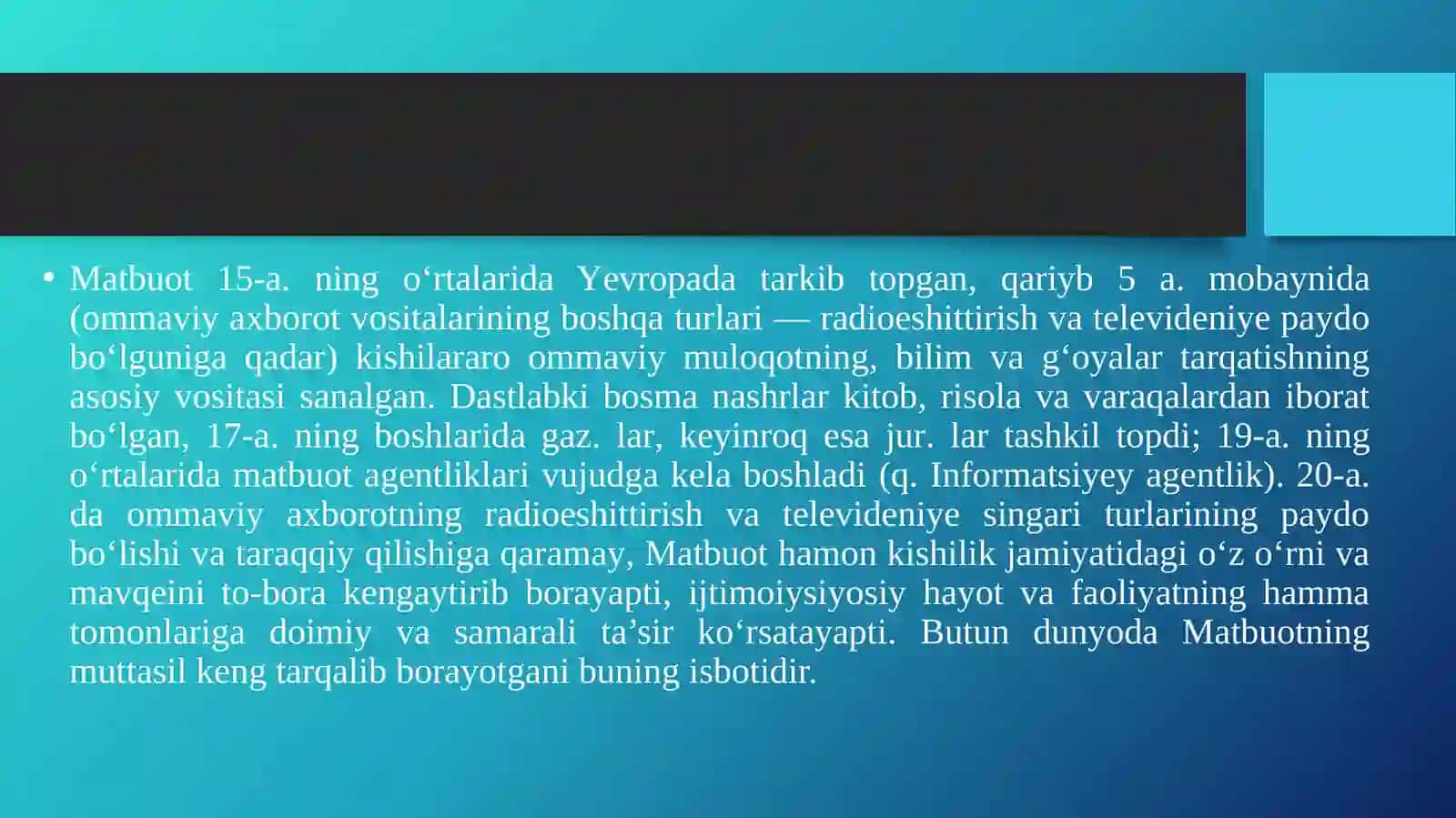 Jahon media va axborot makonida raqobat muhiti 4