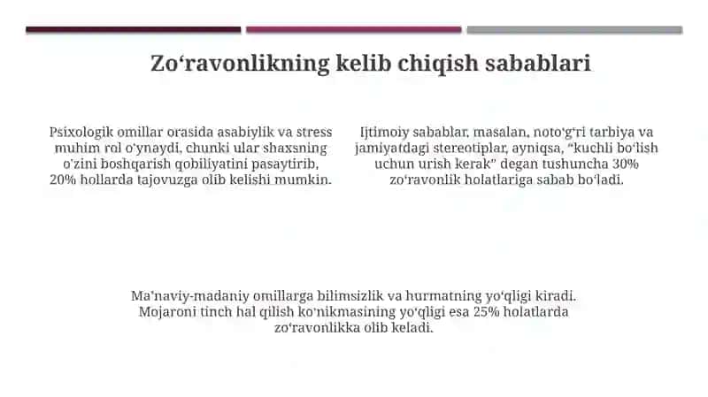 Biz zo'ravonlikka qarshimiz 4