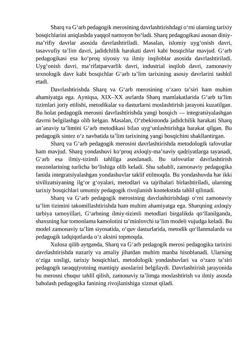 Pedagogika tarixini davrlashtirish muammolari 4