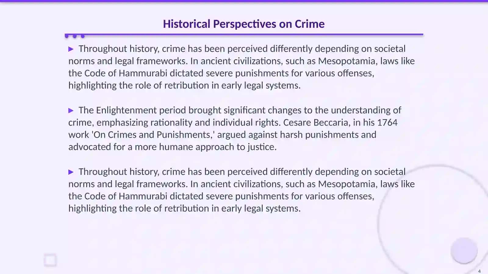 Crime and punishment 4