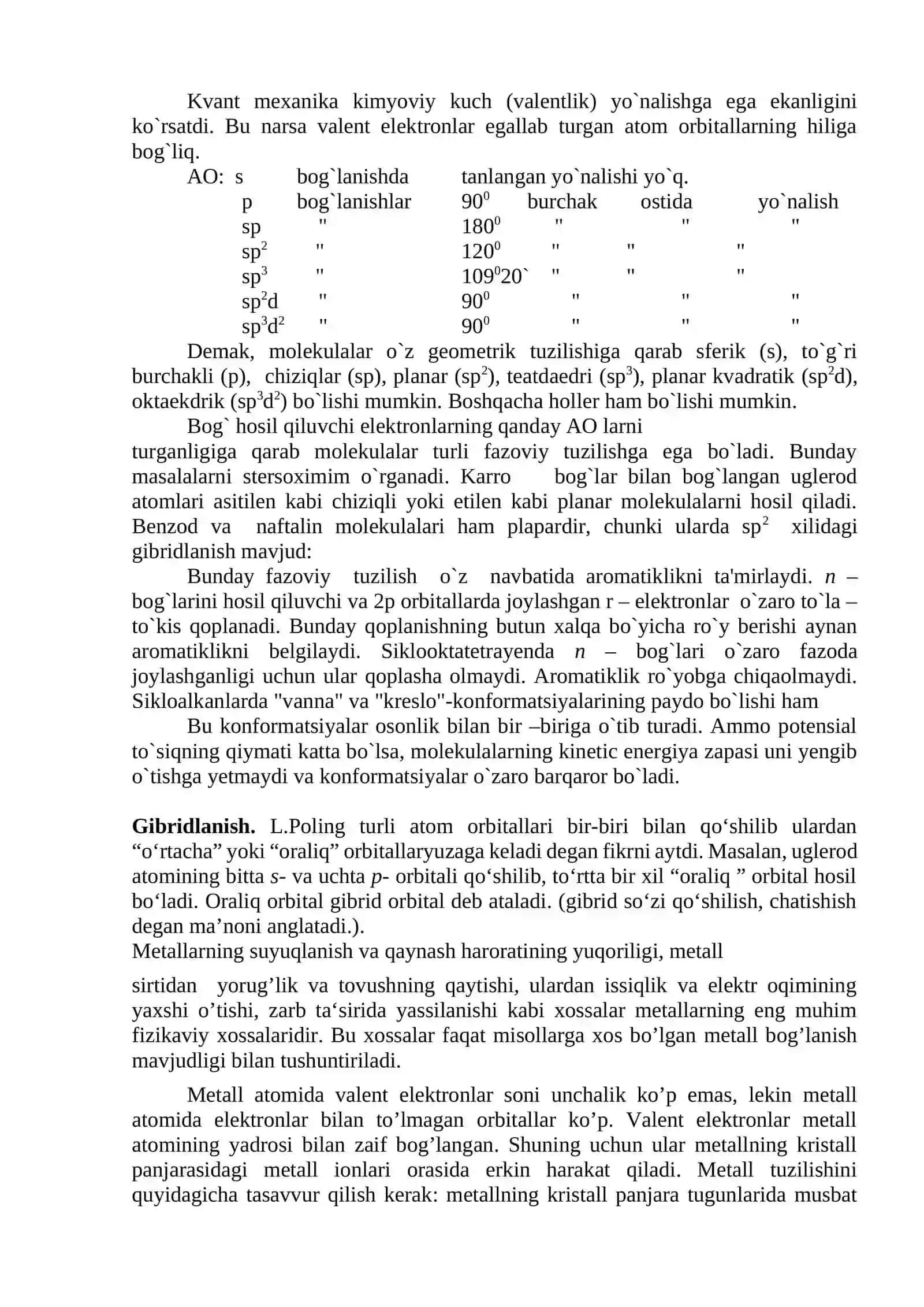 Molekulaning fazoviy tuzilishi 4