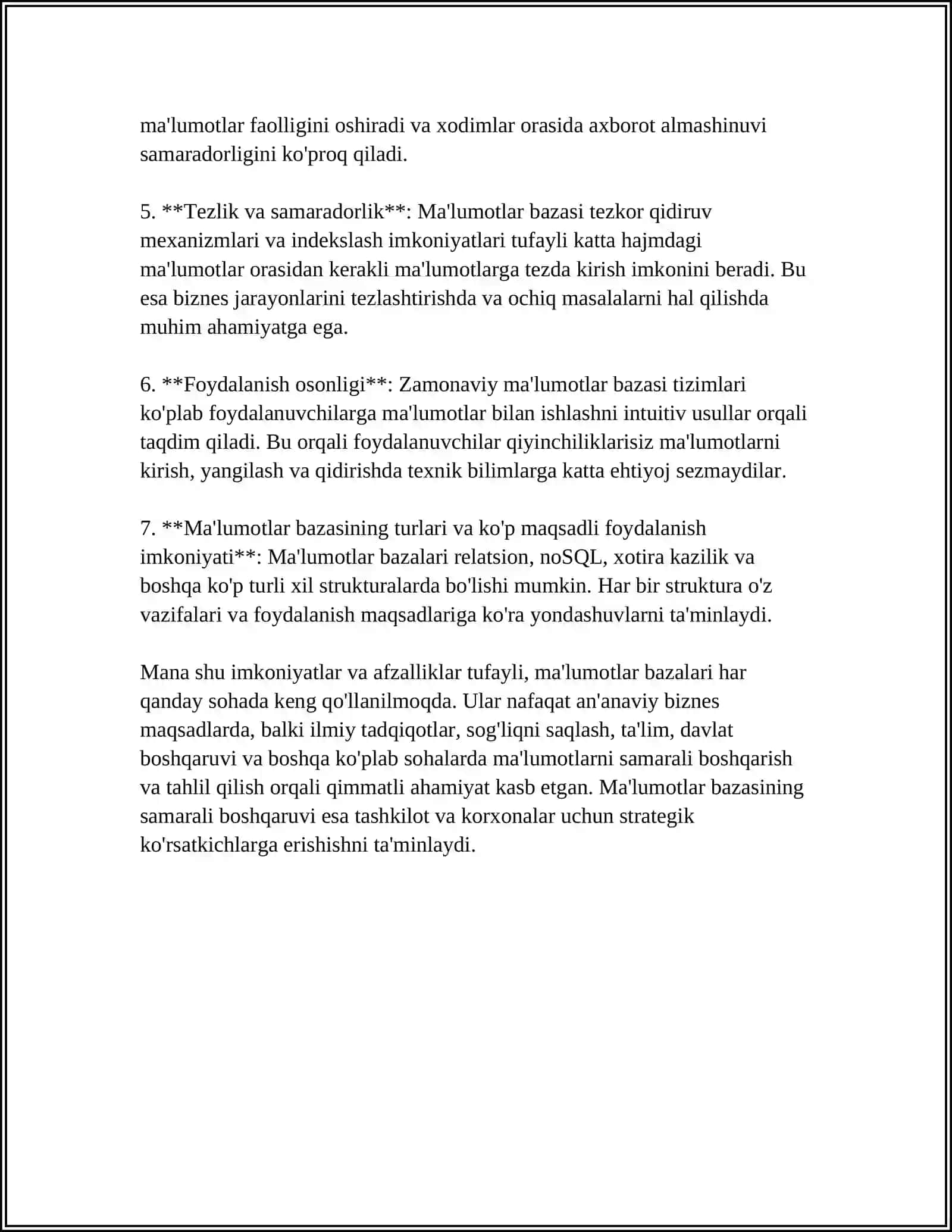 MA'LUMOTLAR BAZASI (DB) HAQIDA UMUMIY TUSHUNCHA 4
