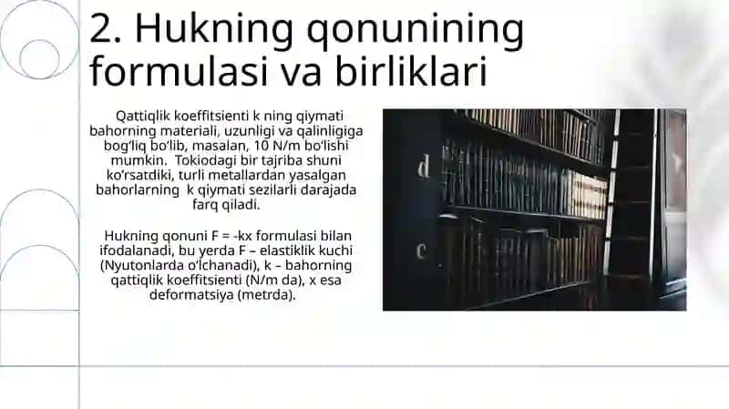 Elastik kuchi Guk qonuni 4
