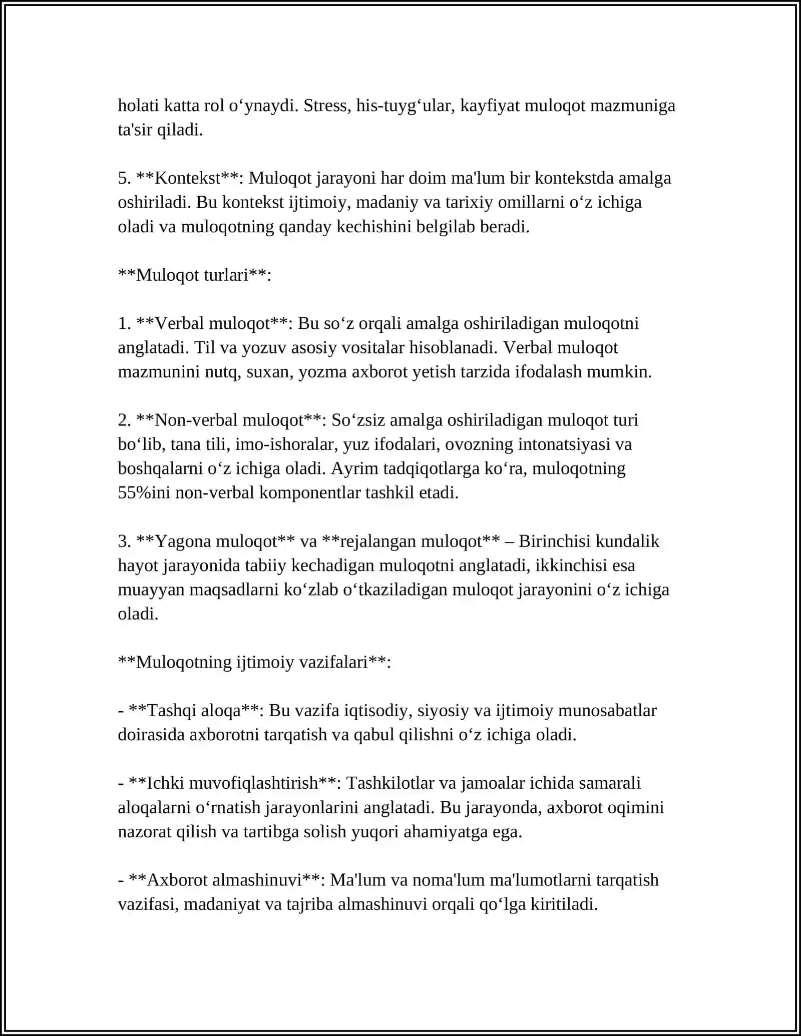 MULOQOT TUSHUNCHASI HAQIDA 4