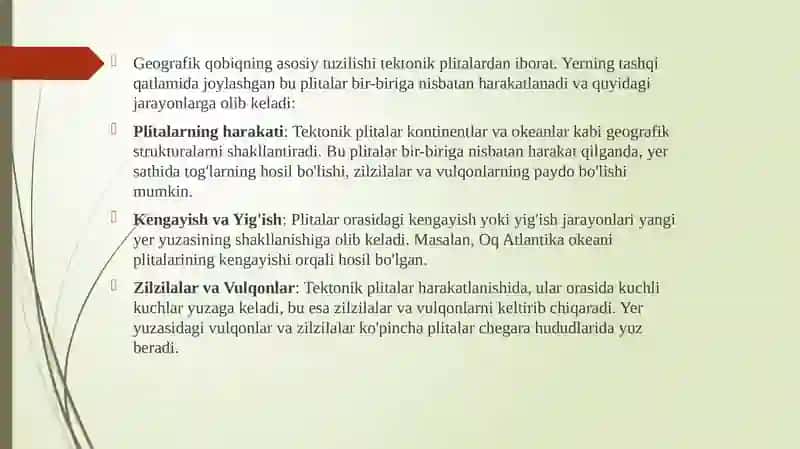 Geografik Qobiqning Asosiy Xususiyatlari 4