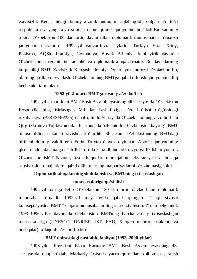 O‘zbekiston – BMT hamkorligi 4