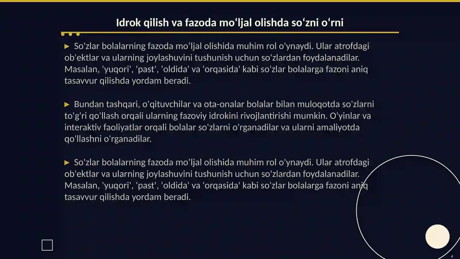 Bolalarning fazoda moʻljal olishi 4