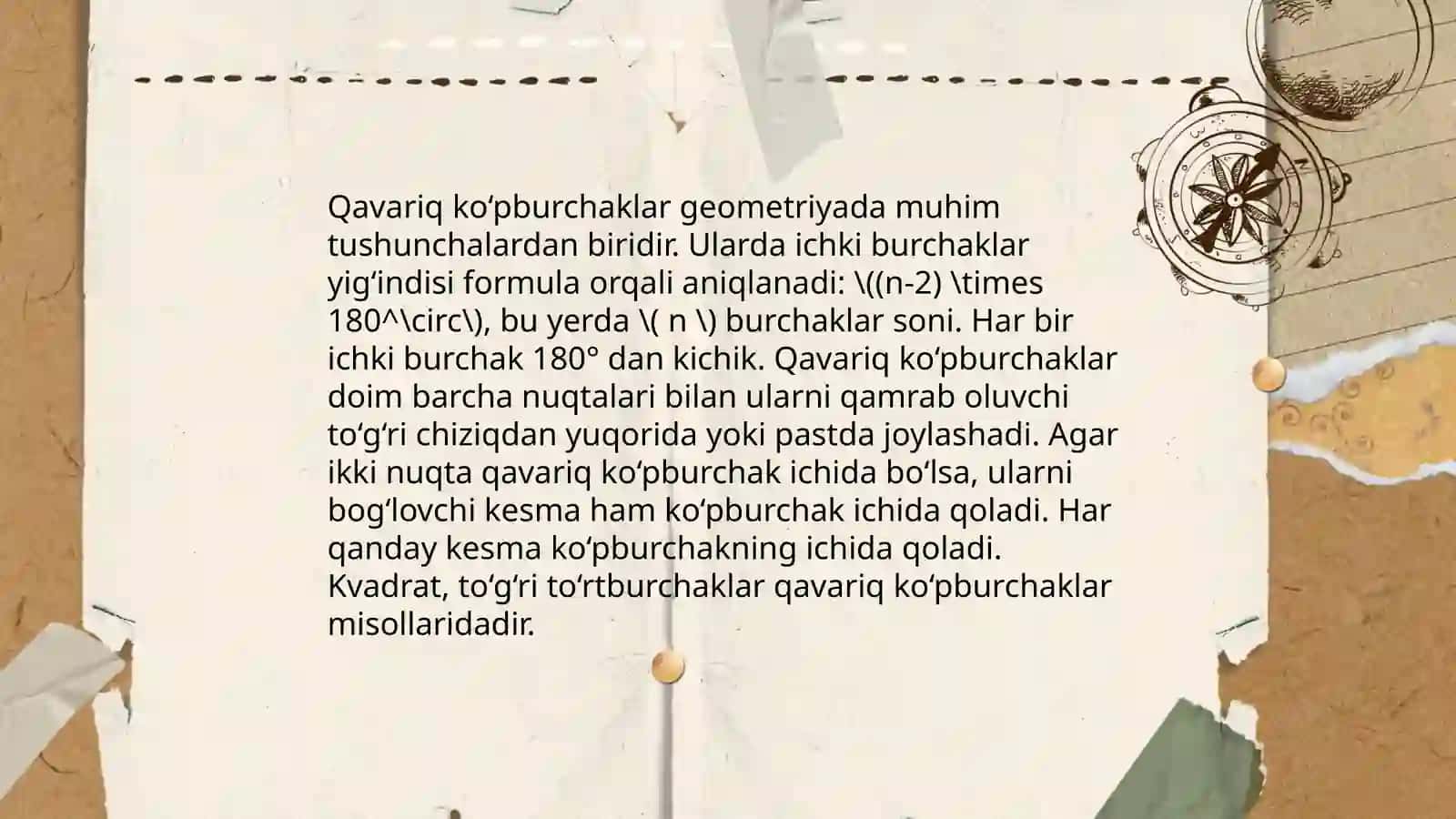 Qavariq ko‘pburchaklar to‘plami 4