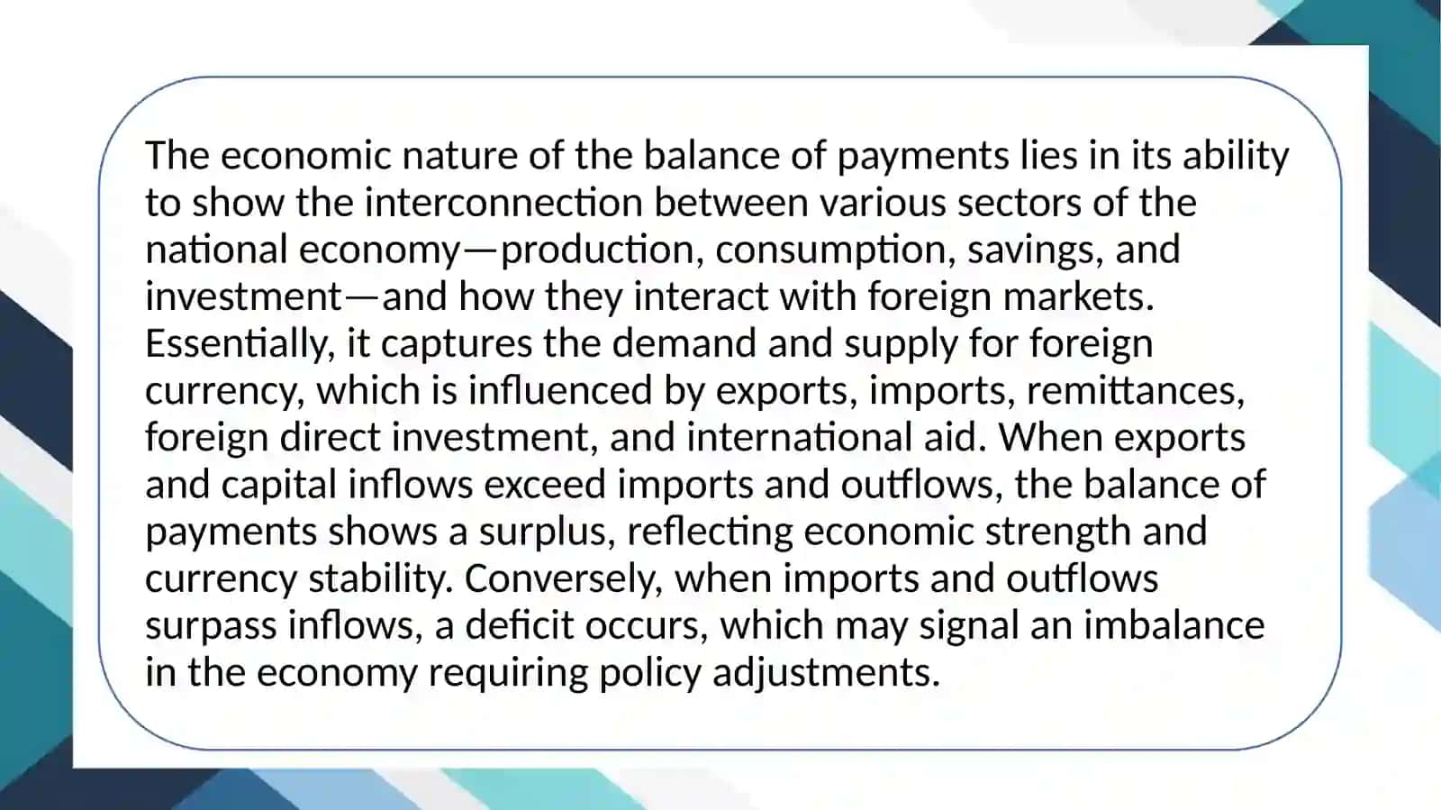 Balance of payments management 4