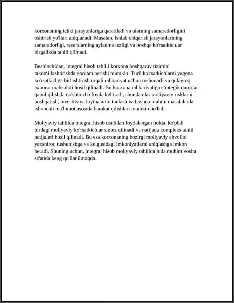 Integral hisobning moliyaviy tahlilda roli 4