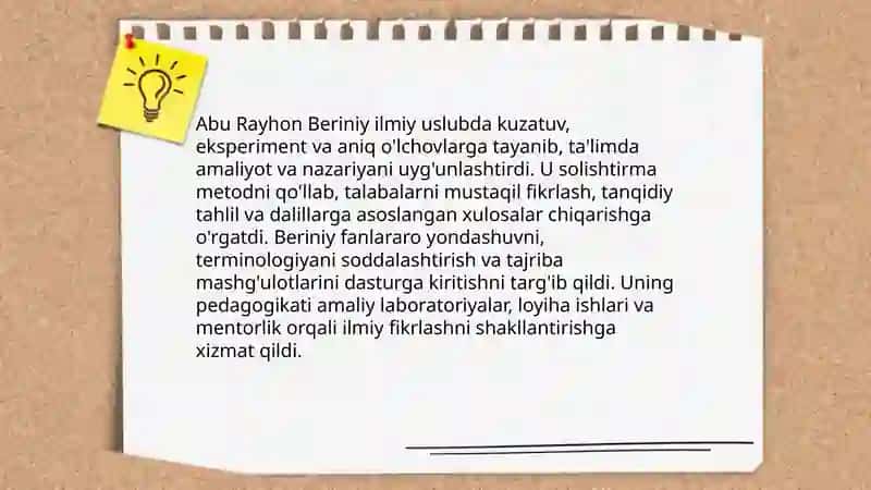 Abu Rayhon Beriniyning pedagogik qarashlari 4