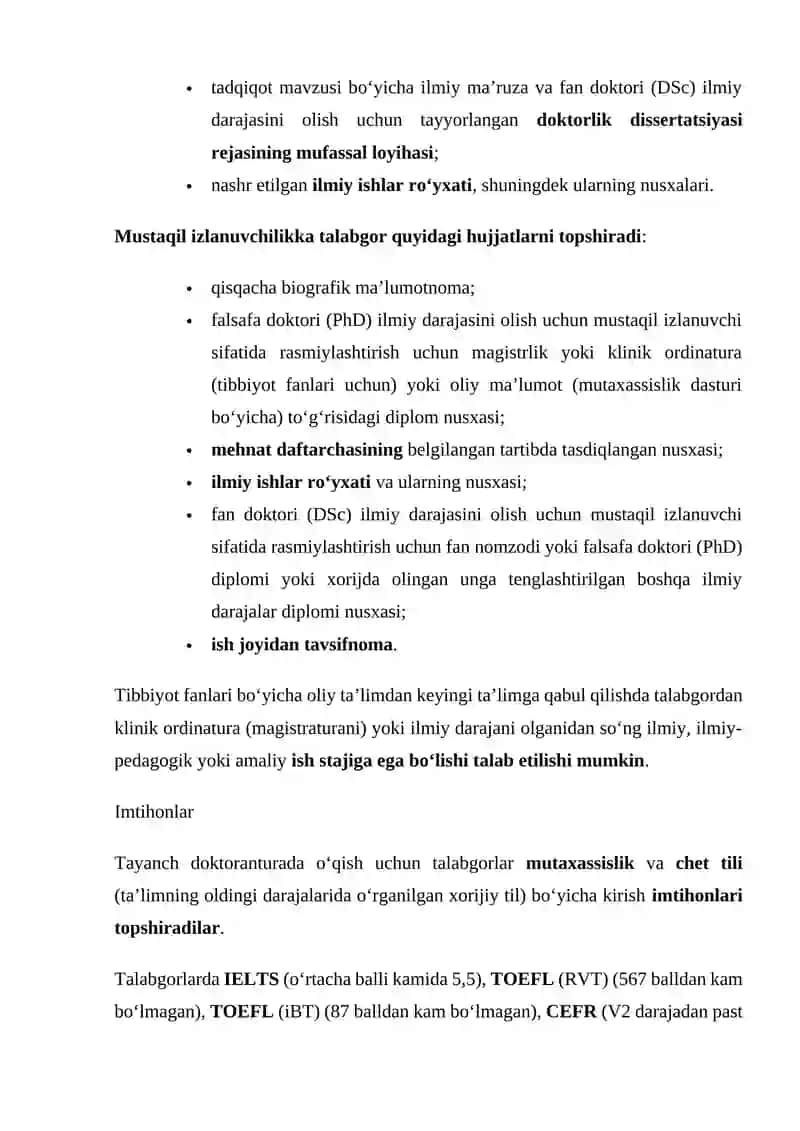 Oliy ta'limdan keyingi ta'lim 4