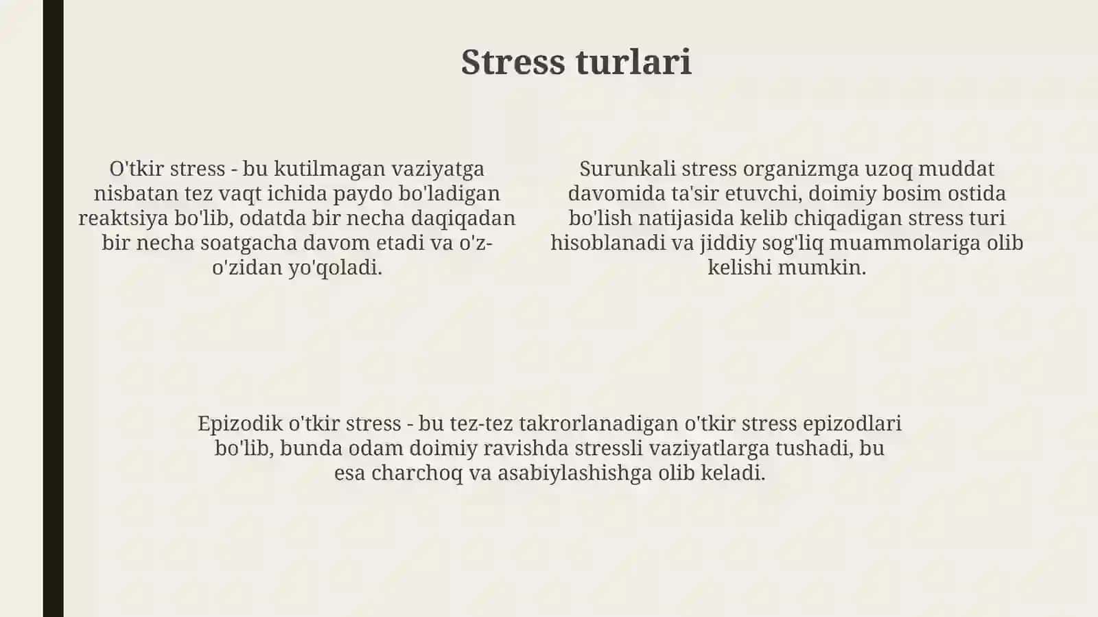 Stress va uning turlari 4
