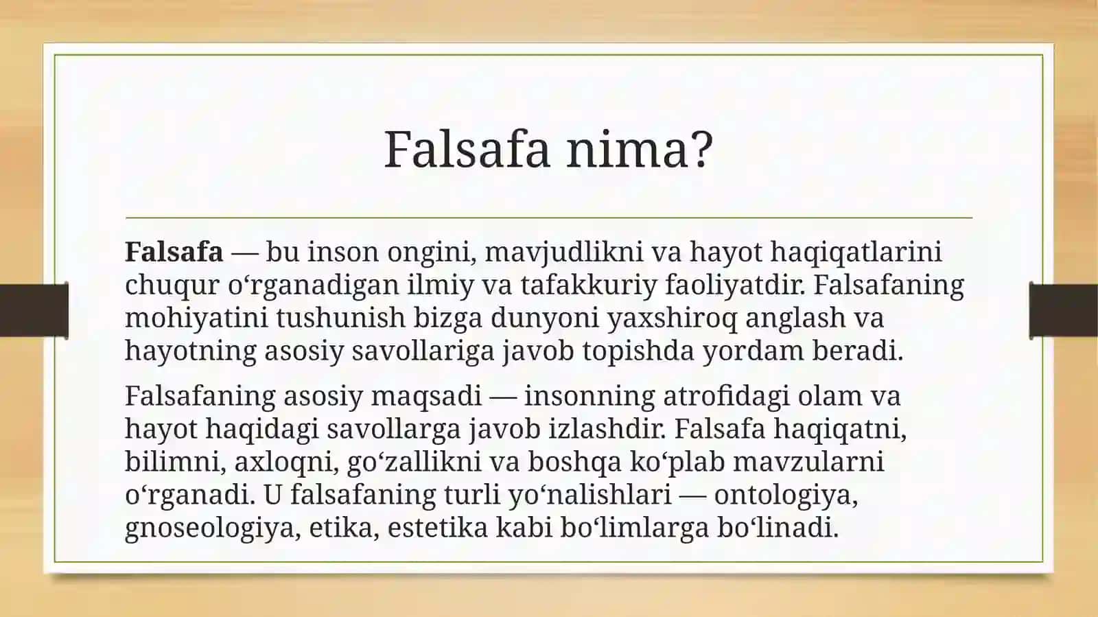 Falsafaning Mohiyati 4
