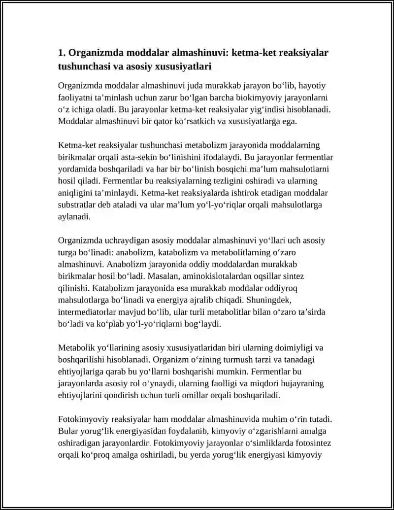Organizmda Moddalar Almashinuvi 4