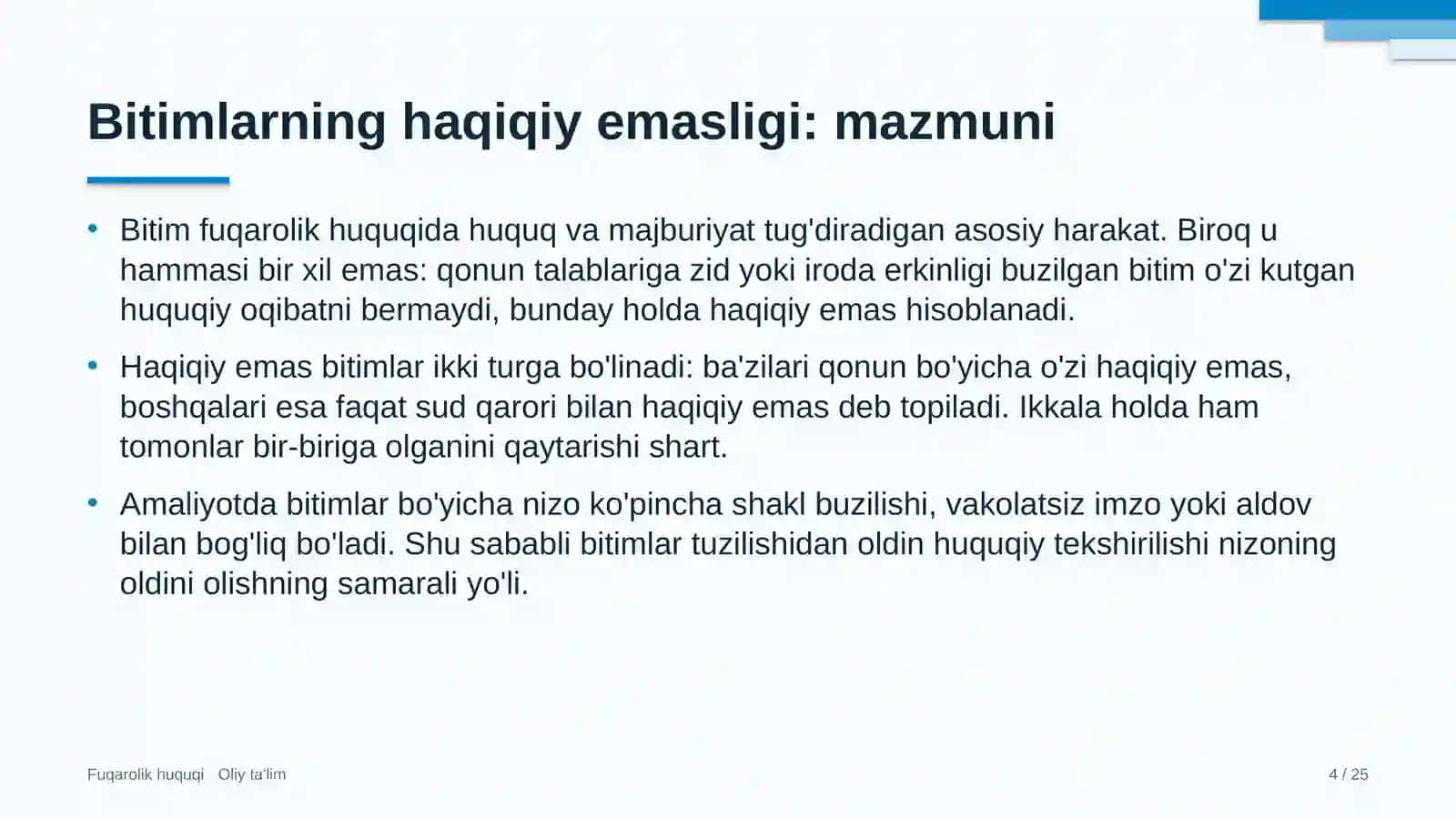 Chegara oldi savdosida bitimlarning haqiqiy emasligi 4
