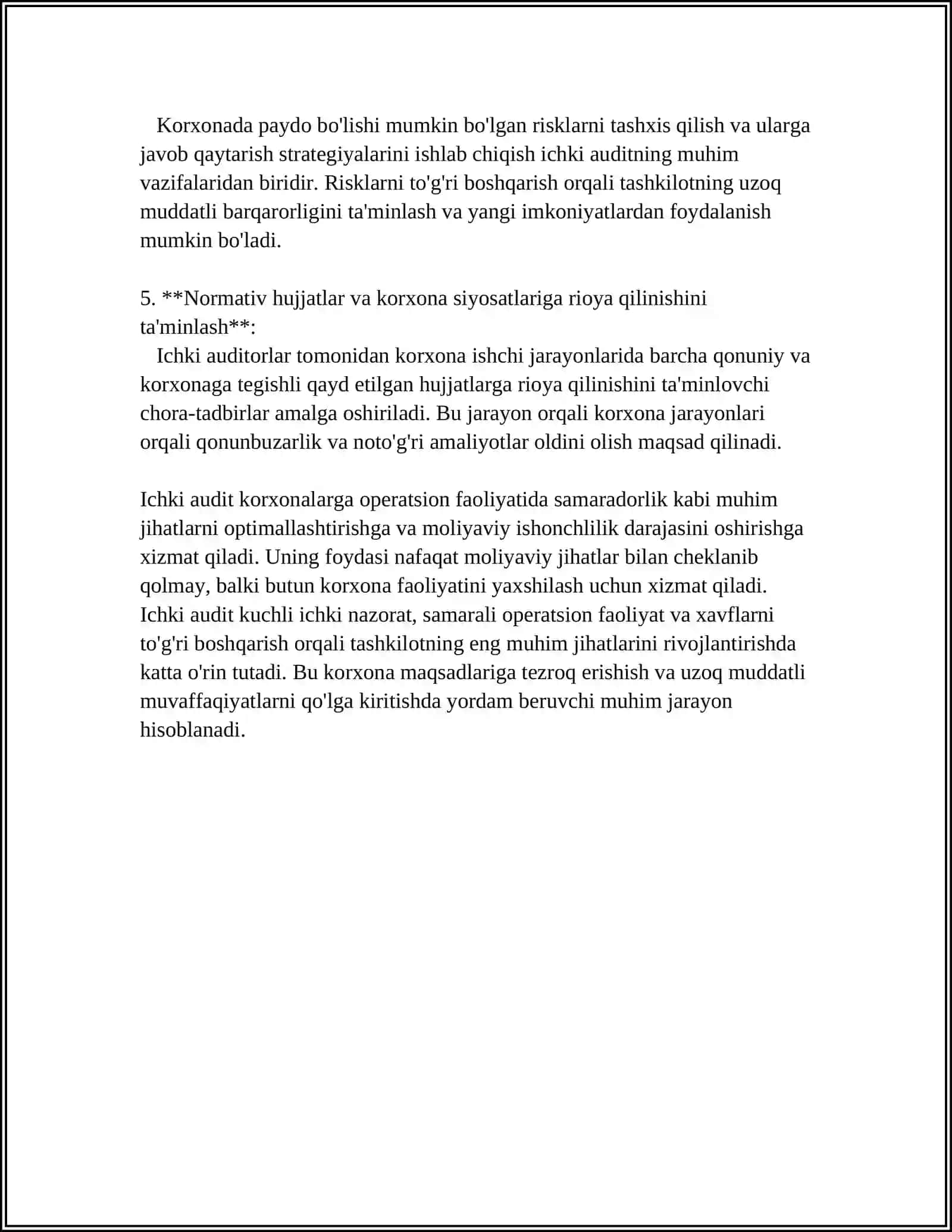 ICHKI AUDIT 4