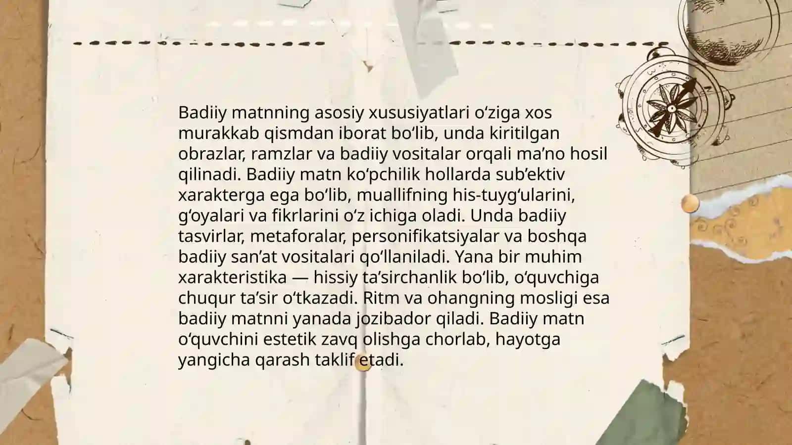 Badiiy matn va ularning kòrinishlari 4