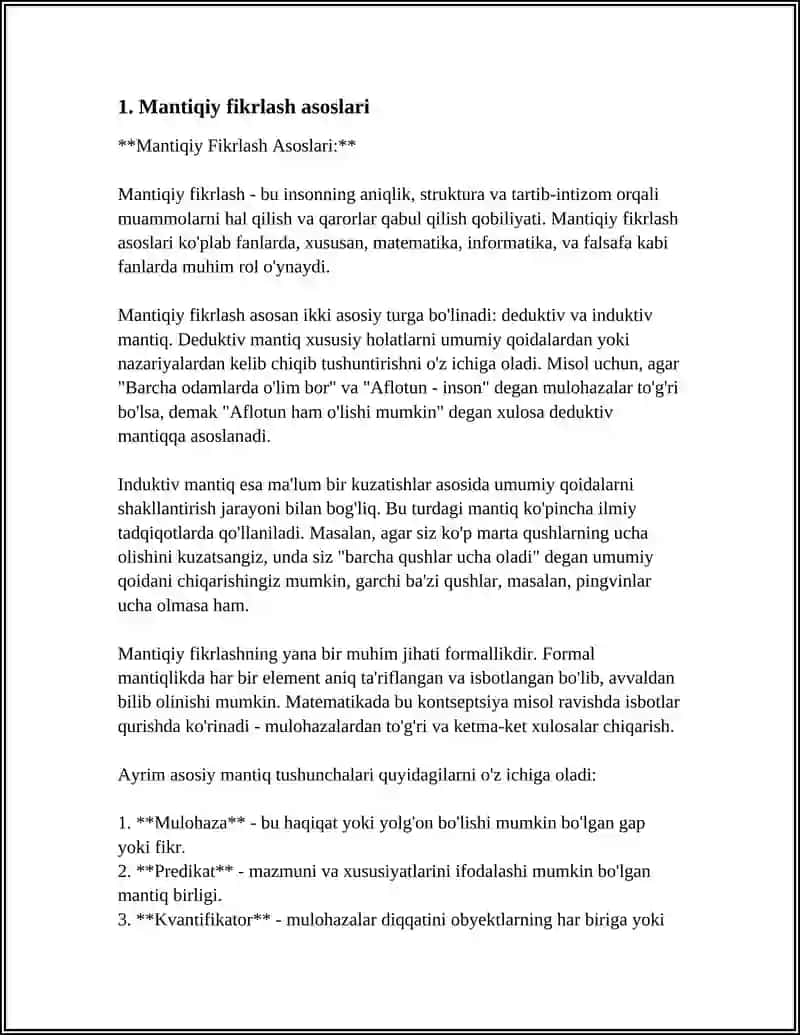 Mantiqiy Fikrlash Asoslari 4