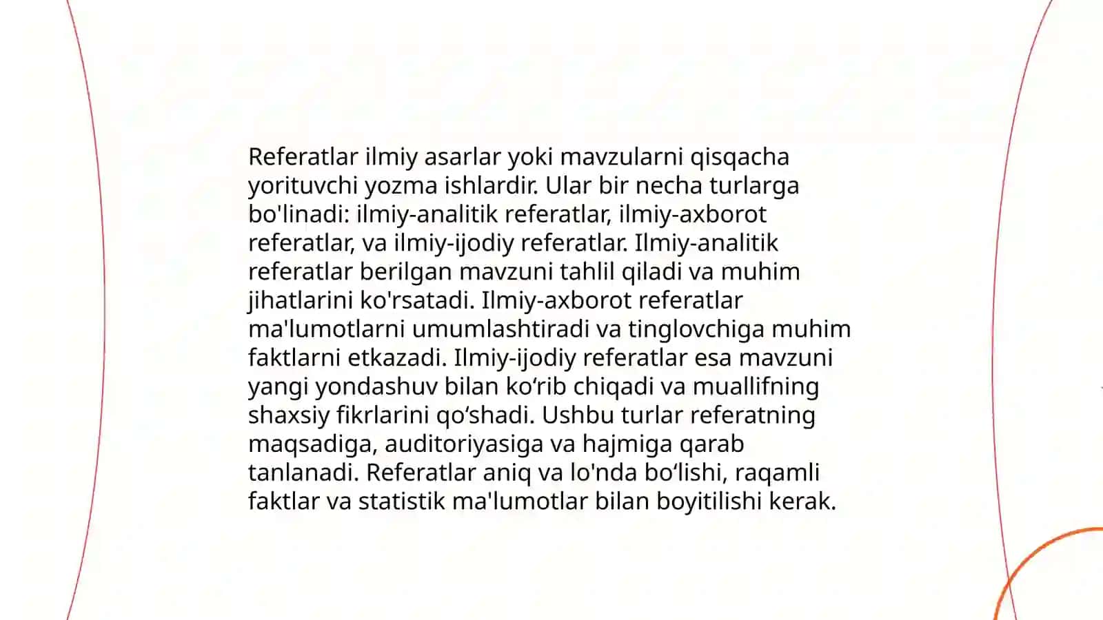 Referat ikkilamchi matn janri sifatida 4