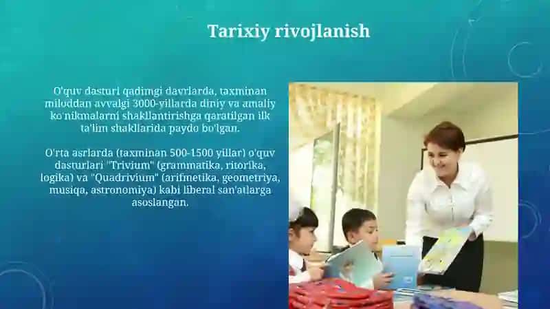 O'quv reja uning mohiyati 4