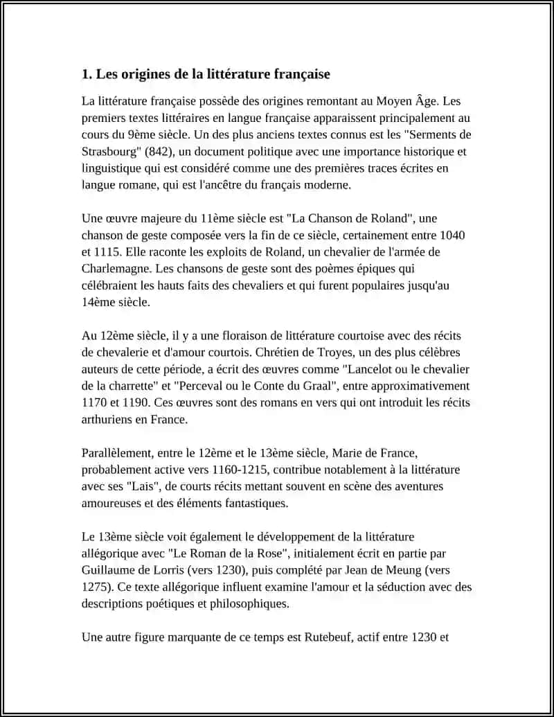 INTRODUCTION À LA LITTÉRATURE FRANÇAISE 4