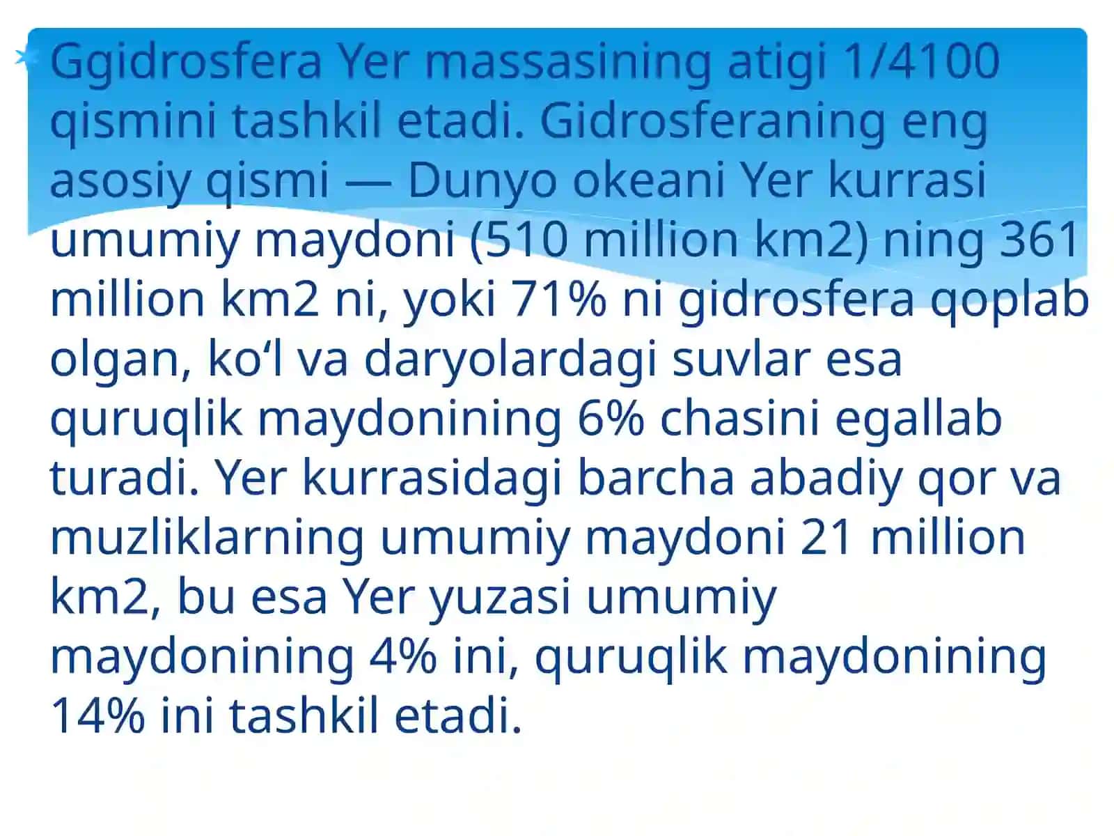 Gidrosfera tuzilishi va tarkibi 4