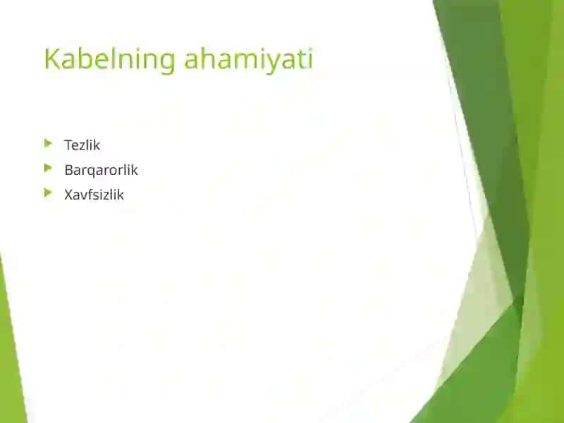 Kabellarning standartlari 4
