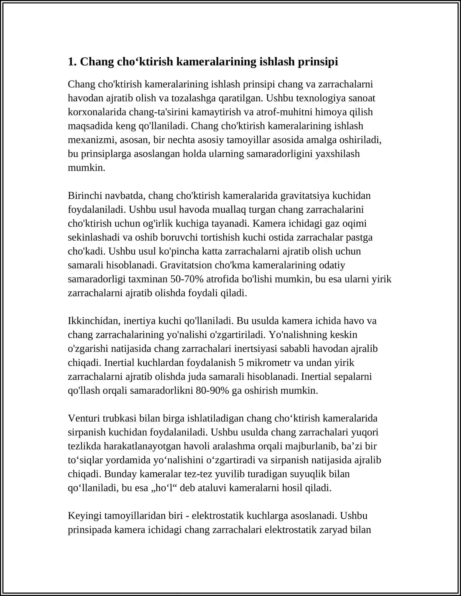 GAZLARNI CHANGDAN TOZALASH 4