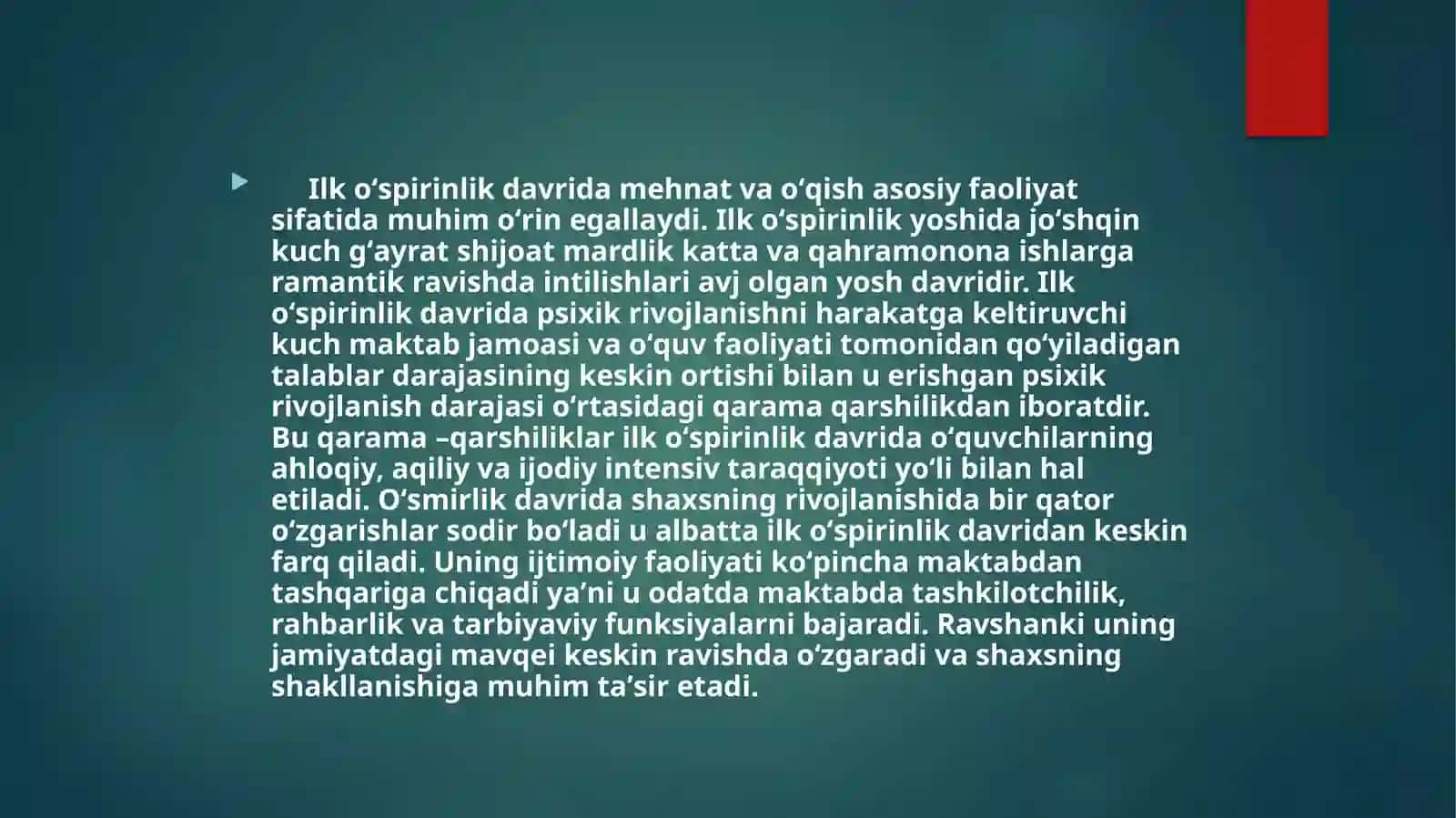 Oʻspirinlik davrida kasb tanlashga doir muammolar 4
