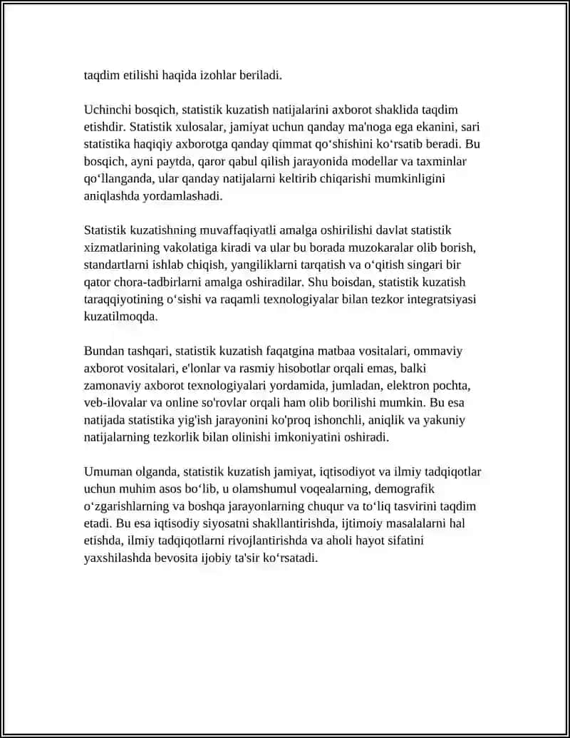STATISTIK KUZATISH 4