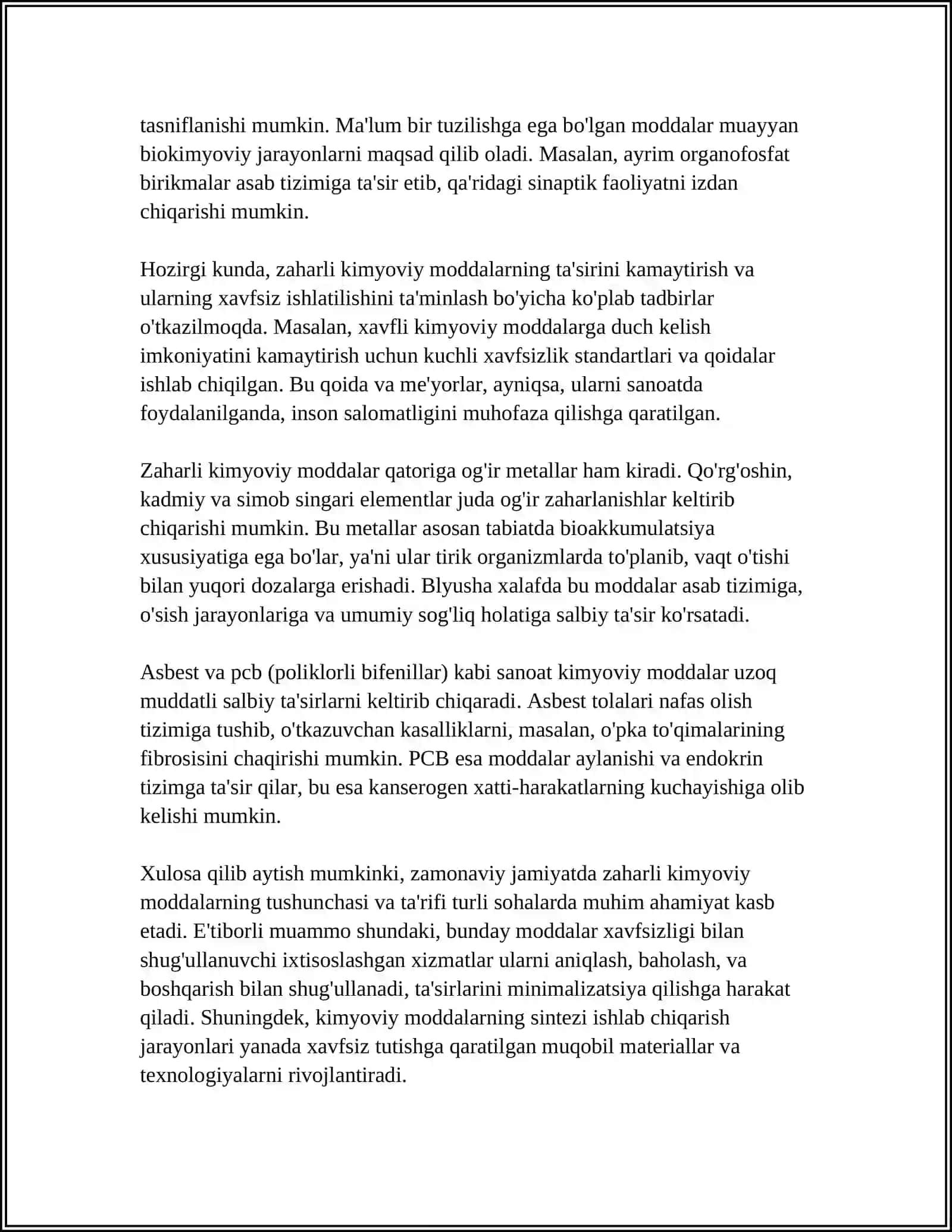 ZAHARLI XIMIKATLAR TUSHUNCHASI 4