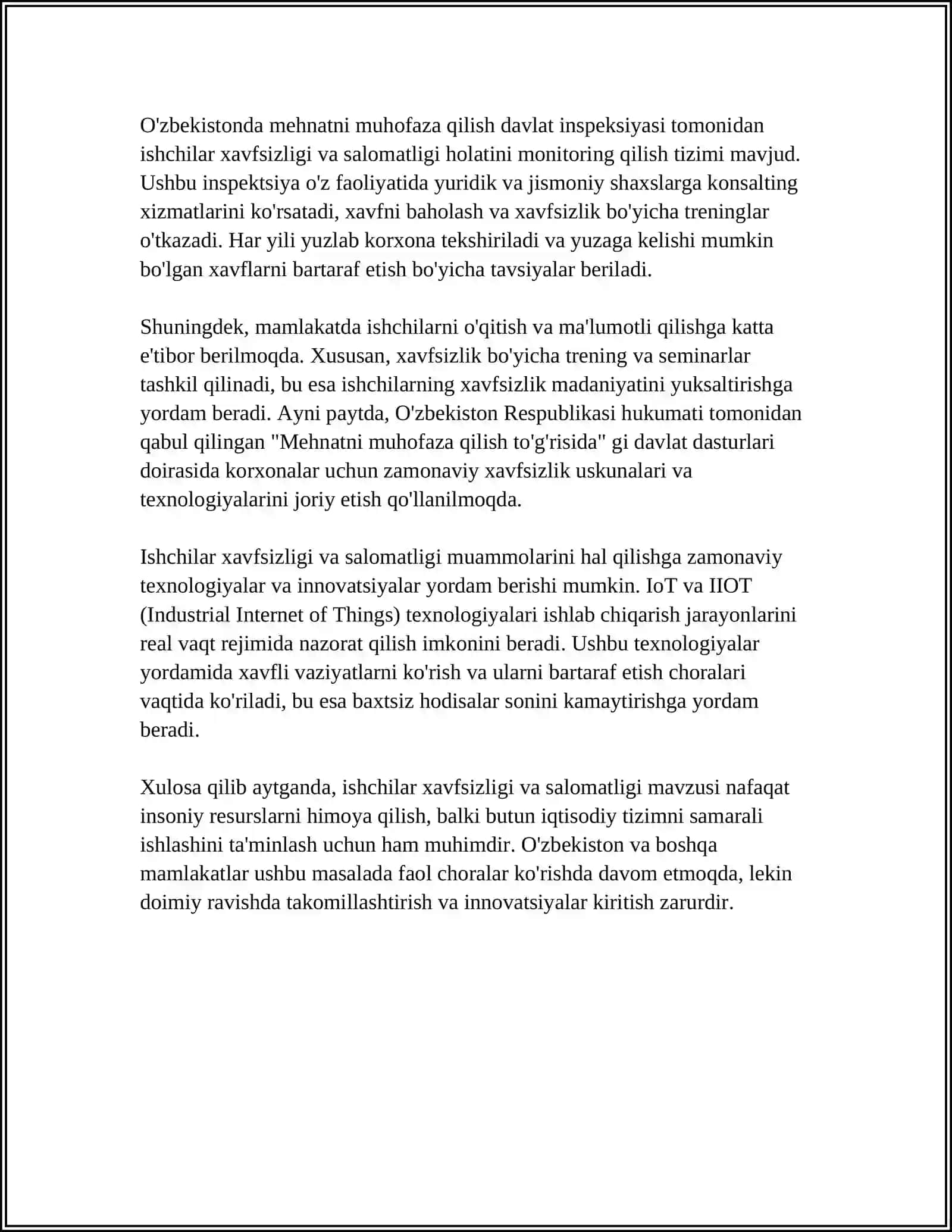 ISHCHILAR XAVFSIZLIGI VA SALOMATLIGI 4