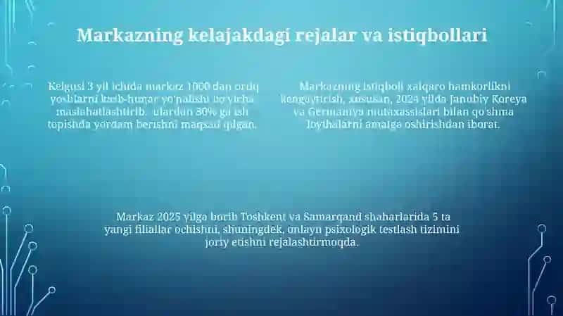 Kasb hunarga yoʻnaltirish tashxis markazi 4