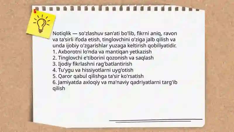 Nutq madaniyati va notiqlik tushunchasi 4